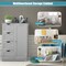 Costway Wooden 4 Drawer Bathroom Cabinet Storage Cupboard 2 Shelves Free Standing